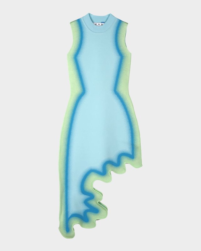 Brooklyn Wavy Asymmetric Dress